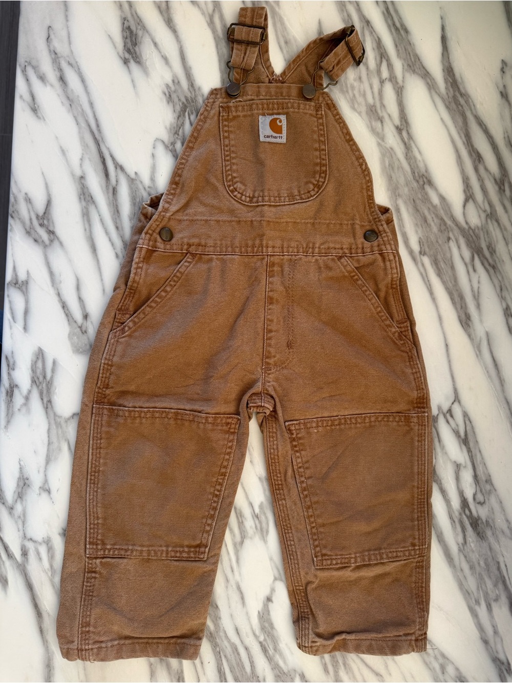 vintage Y2K Carhartt Toddler Double Knee Overall Bibs